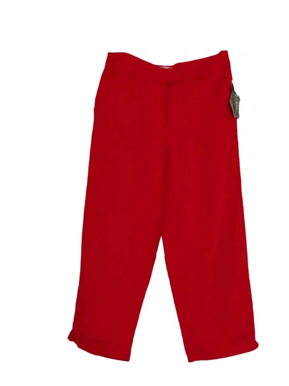 Bob Mackie studio linen blend Red Wide-Leg Trousers vintage Size size 8